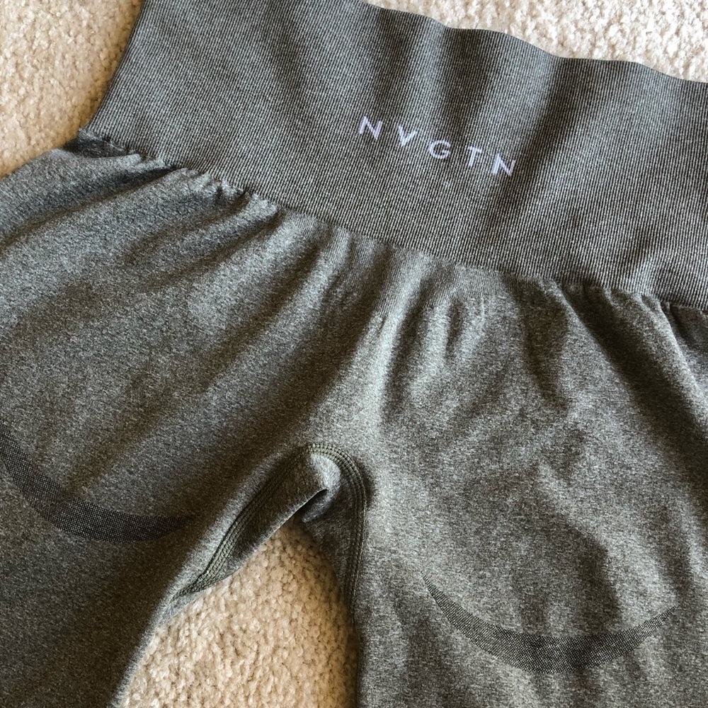 NVGTN Khaki green biker shorts, NEW, Small